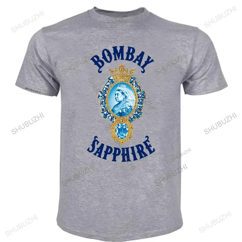 

new fashion t shirt men crew neck tees short sleeve Bombay Sapphire Gin Graphic Liquor Brand Men vintage Teeshirt for boys