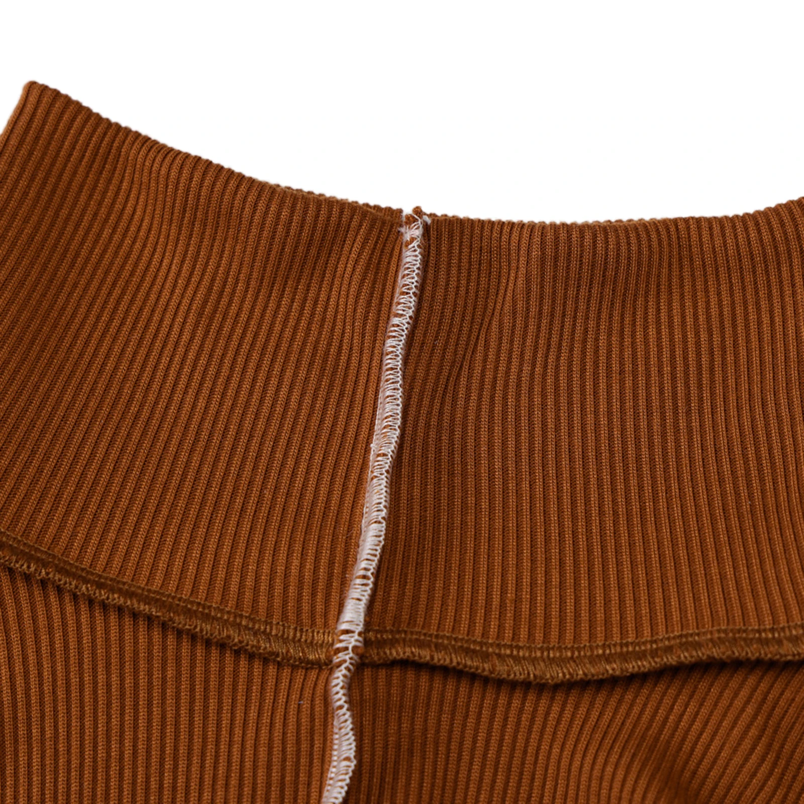

Summer Women Mock Neck Crop Vest Sexy Sleeveless Asymmetric Hem Rib Knit Stitching Tank Tops