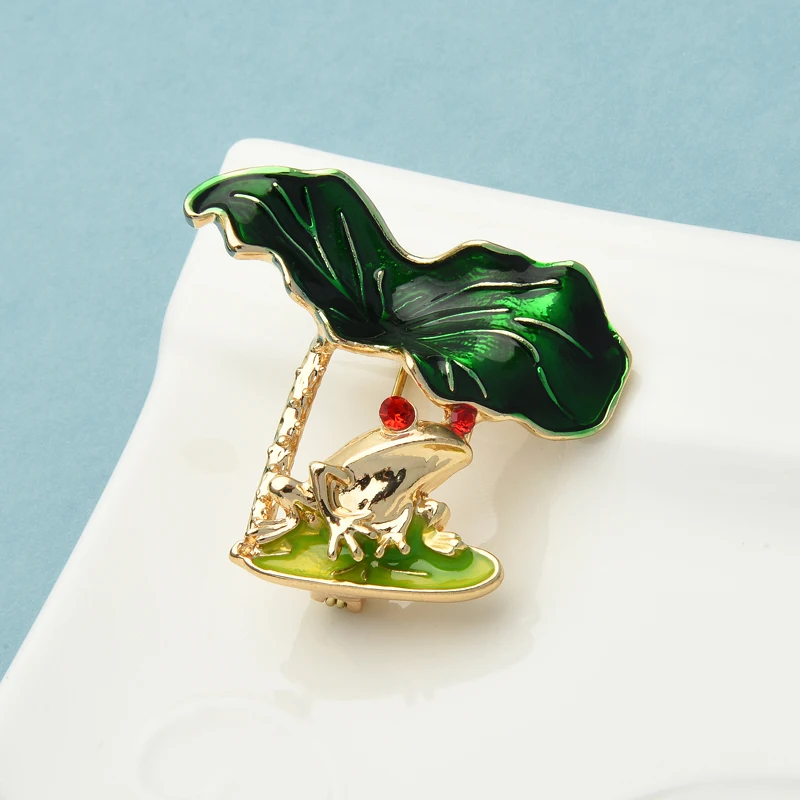 Wuli&baby Enamel Lotus Leaf Frog Brooches For Women Unisex Animal Party Casual Brooch Pins Gifts
Wuli&baby Enamel Lotus Leaf Frog Brooches For Women Unisex Animal Party Casual Brooch Pins Gifts