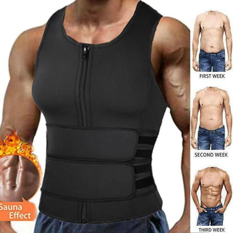 Men Waist Trainer Sweat Vest Neoprene Sauna Suit Corset Body Shaper Zipper Tank Top Belt Workout Shirt Cpmpression Shapewear
Men Waist Trainer Sweat Vest Neoprene Sauna Suit Corset Body Shaper Zipper Tank Top Belt Workout Shirt Cpmpression Shapewear
