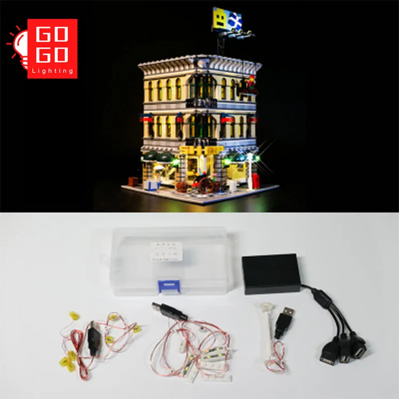 GOGOMOC Brand LED Light Up Kit For lego 10211 for city streetview Grand Emporium bricks model light toy (only light no model)
GOGOMOC Brand LED Light Up Kit For lego 10211 for city streetview Grand Emporium bricks model light toy (only light no model)