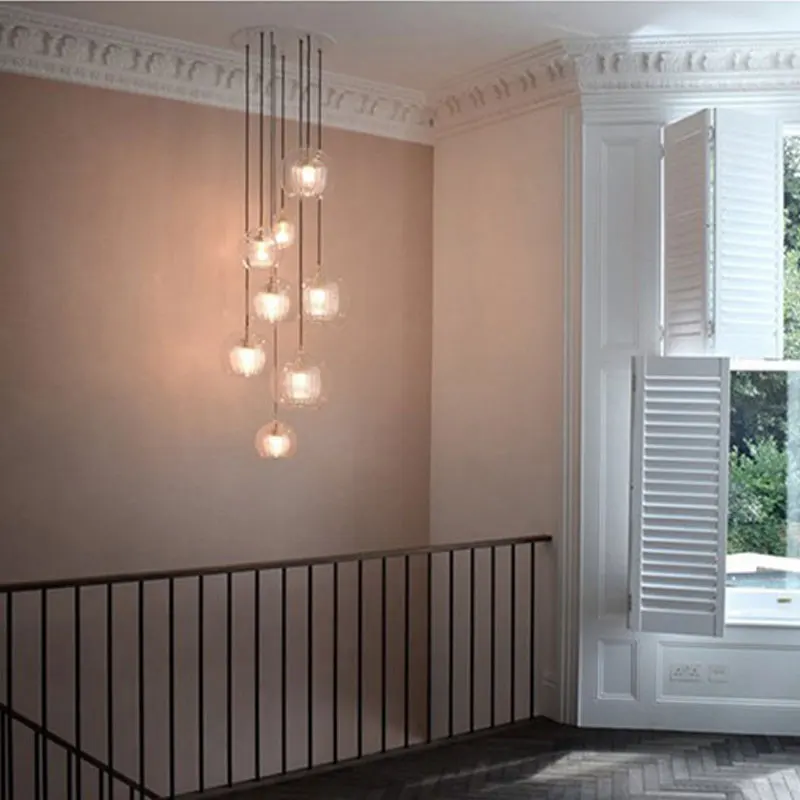 E27 Double Glass Lamp Bedroom Creative Three-headed Dining Room Bar Bedside Single Head Stair Chandelier Led Lighting Lamps
E27 Double Glass Lamp Bedroom Creative Three-headed Dining Room Bar Bedside Single Head Stair Chandelier Led Lighting Lamps