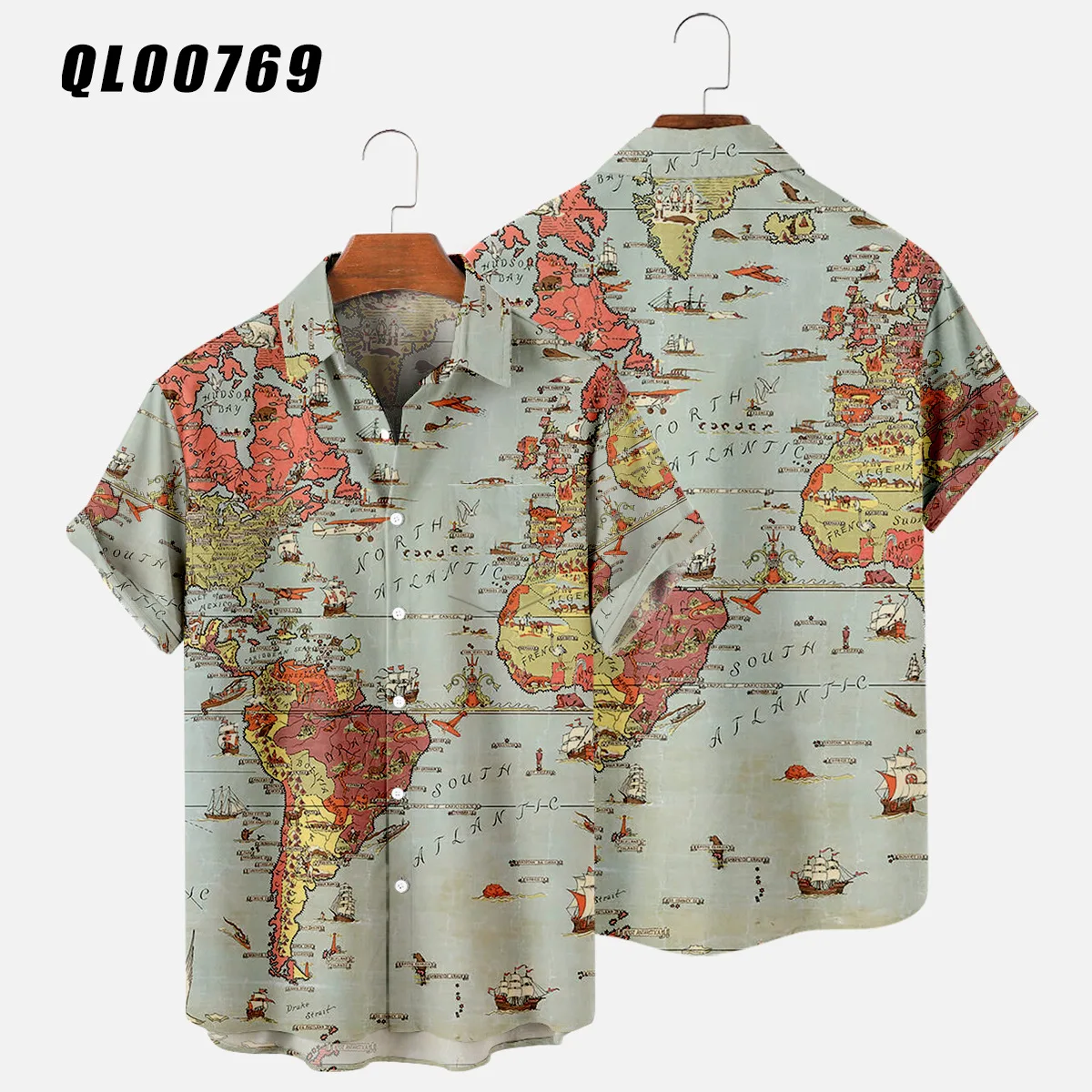 Summer Men's Hawaii Casual Fashion 3D Map Printed Shirt Cardigan Short Sleeve Turn-down-collar Shirt
Summer Men's Hawaii Casual Fashion 3D Map Printed Shirt Cardigan Short Sleeve Turn-down-collar Shirt