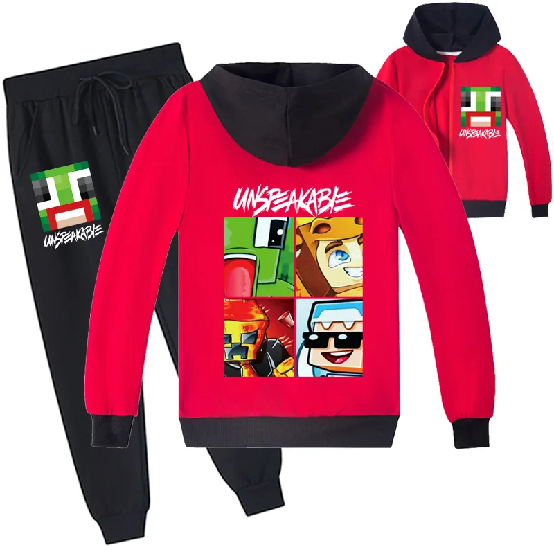 New Zipper Jackets Kids Cartoon UNSPEAKABLE Hoodie Set Trousers Outfit Sweatshirt Tops+Pants Outfits 2pcs Set Kids Clothes
New Zipper Jackets Kids Cartoon UNSPEAKABLE Hoodie Set Trousers Outfit Sweatshirt Tops+Pants Outfits 2pcs Set Kids Clothes
