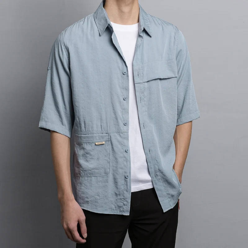 New design summer half sleeve cotton shirts men casual comfortable trendy shirt for men tops clothes camisa chemise
New design summer half sleeve cotton shirts men casual comfortable trendy shirt for men tops clothes camisa chemise