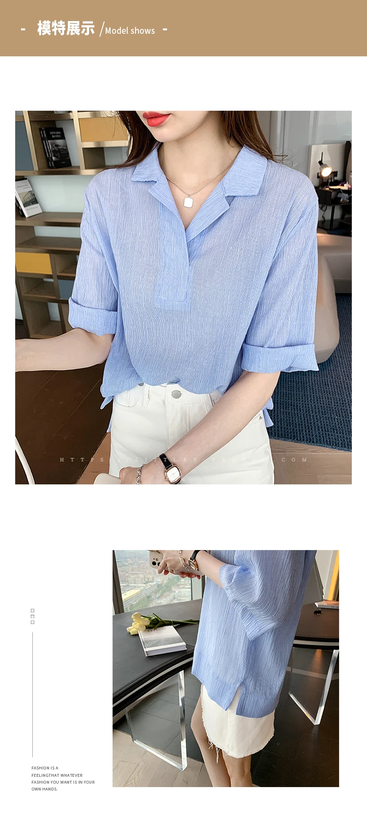 Women's Blouse Chiffon Top Suit Collar Shirts Short Sleeve Blouses Summer Tops Fashion Shirt Casual Solid Color Loose Houthion
Women's Blouse Chiffon Top Suit Collar Shirts Short Sleeve Blouses Summer Tops Fashion Shirt Casual Solid Color Loose Houthion
