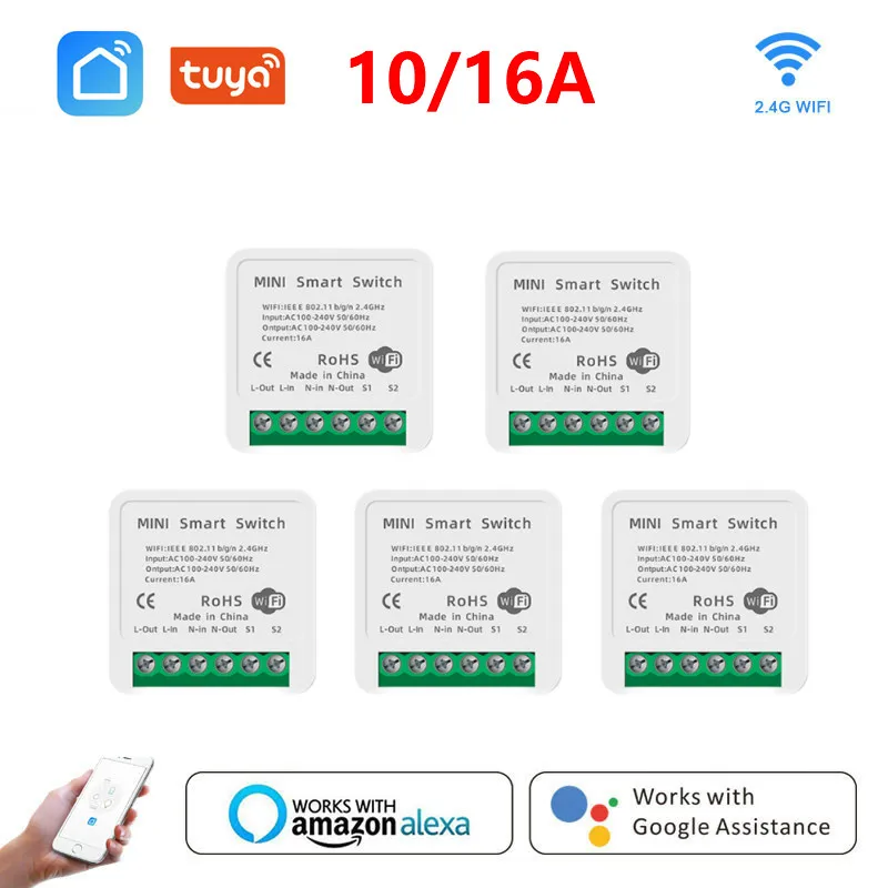 10/16A Wifi Smart Light Switch Diy Breaker Module Smart Life/Tuya APP Remote Control Works with Alexa Google Home
10/16A Wifi Smart Light Switch Diy Breaker Module Smart Life/Tuya APP Remote Control Works with Alexa Google Home