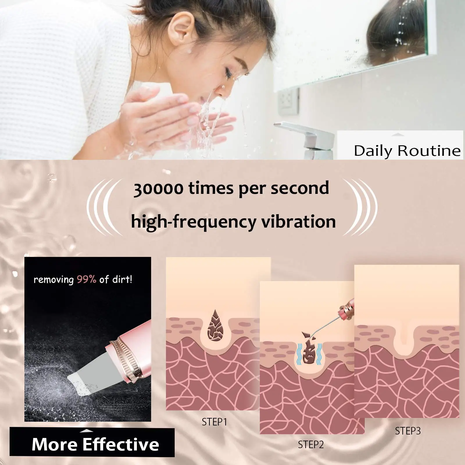 Ultrasonic Skin Scrubber Facial Pore Cleaner Blackhead Removal Skin Peeling Cavitation Face Spatula EMS Lift Machine
Ultrasonic Skin Scrubber Facial Pore Cleaner Blackhead Removal Skin Peeling Cavitation Face Spatula EMS Lift Machine