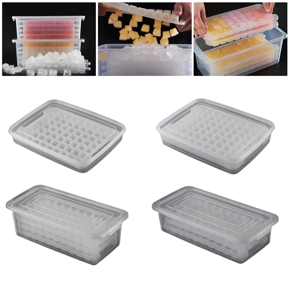 3 Size Small Ice Cube Mold Box With Lid & Scoop Dustproof Reusable PP Ice Maker Molds Tray Ice Cream DIY Tool Party Bar Supplies
3 Size Small Ice Cube Mold Box With Lid & Scoop Dustproof Reusable PP Ice Maker Molds Tray Ice Cream DIY Tool Party Bar Supplies