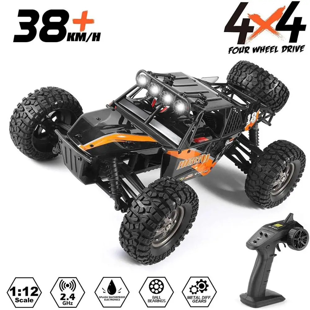 Remote Control Car 1:12 Scale 4x4 RC Cars 38+ kmh High Speed2.4 GHz All Terrain Off-Road RC Car Remote Control Toy
Remote Control Car 1:12 Scale 4x4 RC Cars 38+ kmh High Speed2.4 GHz All Terrain Off-Road RC Car Remote Control Toy