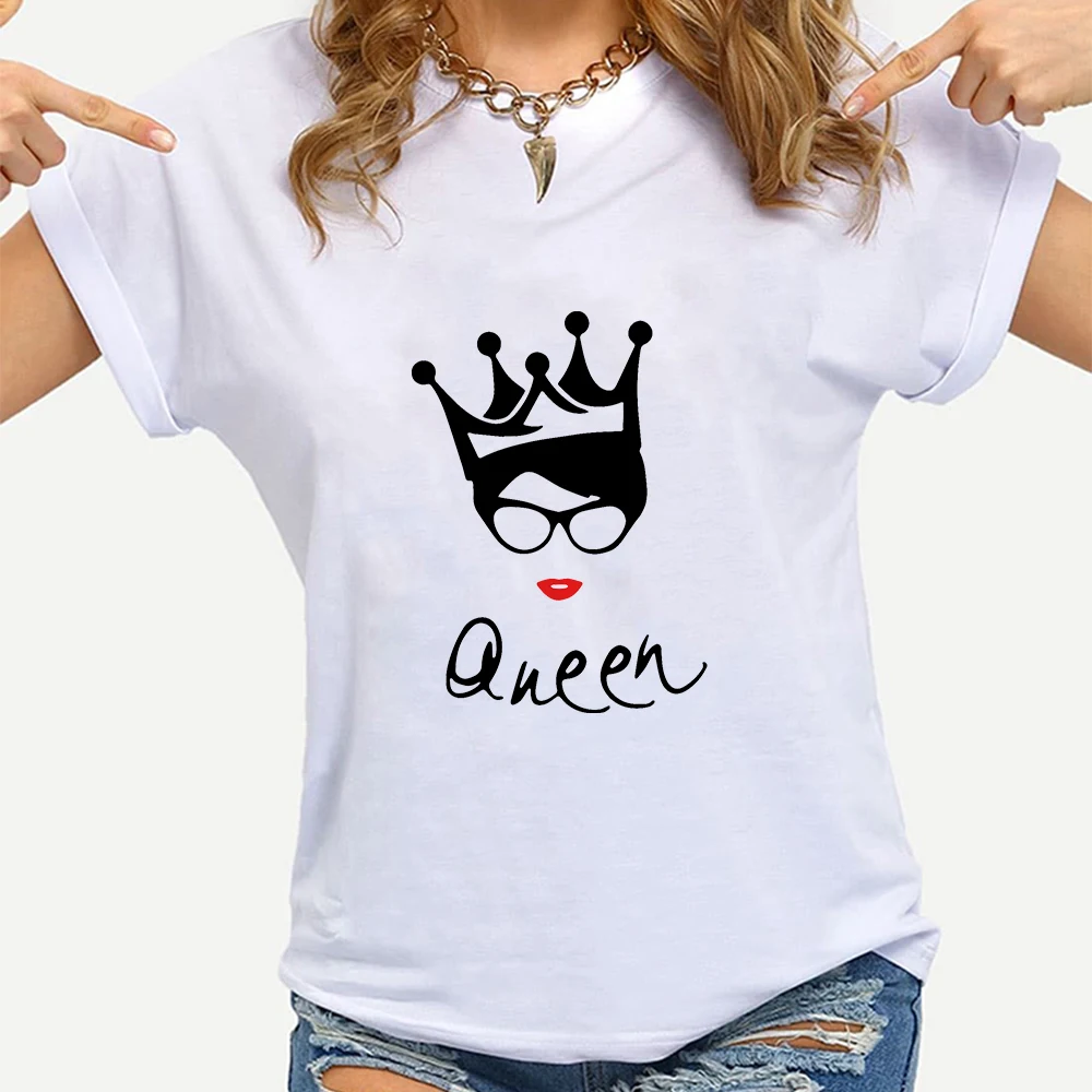 Couple t Shirt King Et Queen Print Summer Tops Unisex Clothes Crewneck Ropa Mujer 2021 Trendy Valentine's Day Funny Casual Edgy
Couple t Shirt King Et Queen Print Summer Tops Unisex Clothes Crewneck Ropa Mujer 2021 Trendy Valentine's Day Funny Casual Edgy