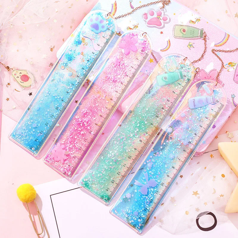 Cute Cartoon Built-in Quicksand Ruler Multifunctional Student Stationery Ruler With Pendant Regle Couture Escuadra Carpintero
Cute Cartoon Built-in Quicksand Ruler Multifunctional Student Stationery Ruler With Pendant Regle Couture Escuadra Carpintero