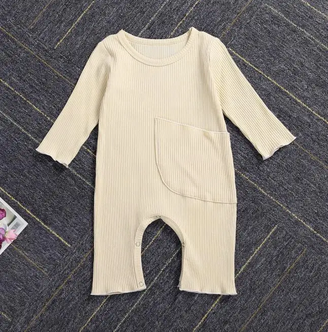 Newborn Baby Long Sleeve Jumpsuit Autumn Casual Solid Color Big Pocket One Piece Long Pants Baby Rompers
Newborn Baby Long Sleeve Jumpsuit Autumn Casual Solid Color Big Pocket One Piece Long Pants Baby Rompers