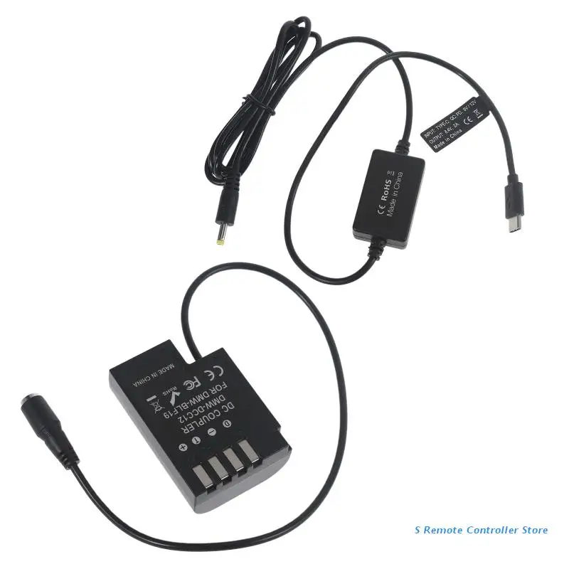 BX0E DC Coupler Dummy Battery Adapter DMW-DCC12 USB Type C Cable BLF19E Fully Decoded for Lumix DMC-GH5,GH5,GH5s,GH4,GH3,GH3K
BX0E DC Coupler Dummy Battery Adapter DMW-DCC12 USB Type C Cable BLF19E Fully Decoded for Lumix DMC-GH5,GH5,GH5s,GH4,GH3,GH3K