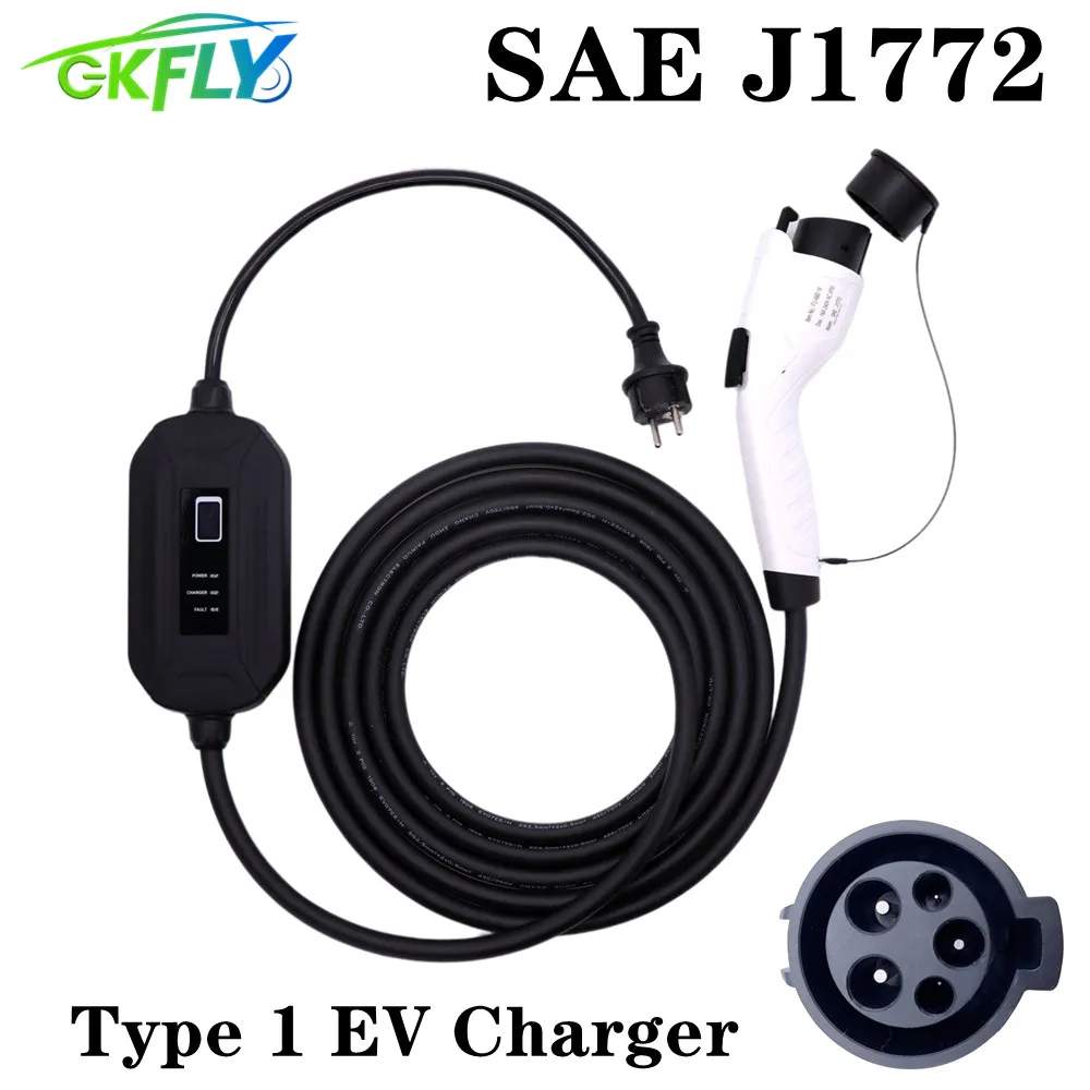 GKFLY Type1 SAE J1772 EV Charger Portable EV Charging Stations Controller 16A EV Charging Cable for Home Electric Vehicle
GKFLY Type1 SAE J1772 EV Charger Portable EV Charging Stations Controller 16A EV Charging Cable for Home Electric Vehicle
