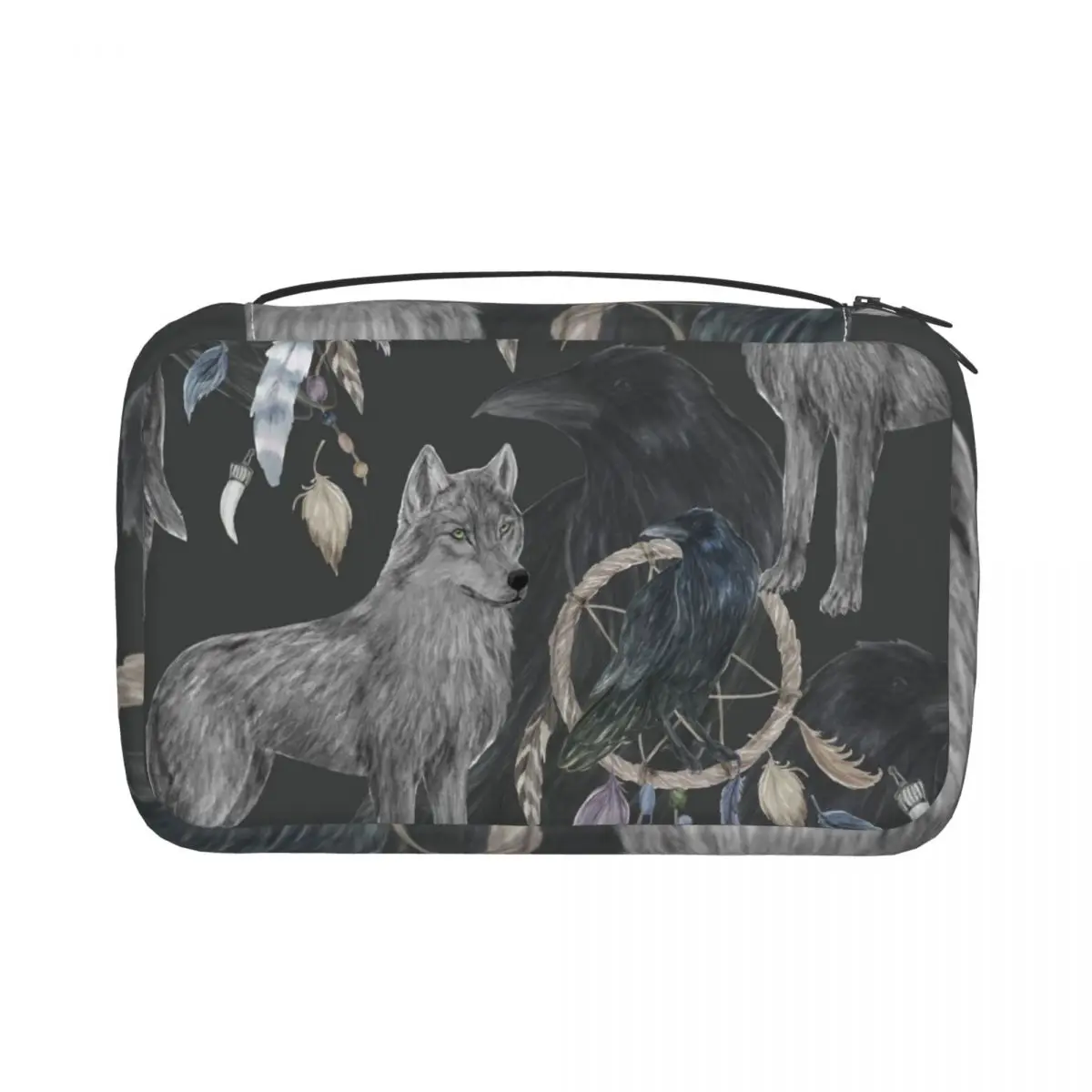 2021 ! New Women's Cosmetics Bags Watercolor Painting Black Raven Wolf Portable Storage Bag
2021 ! New Women's Cosmetics Bags Watercolor Painting Black Raven Wolf Portable Storage Bag