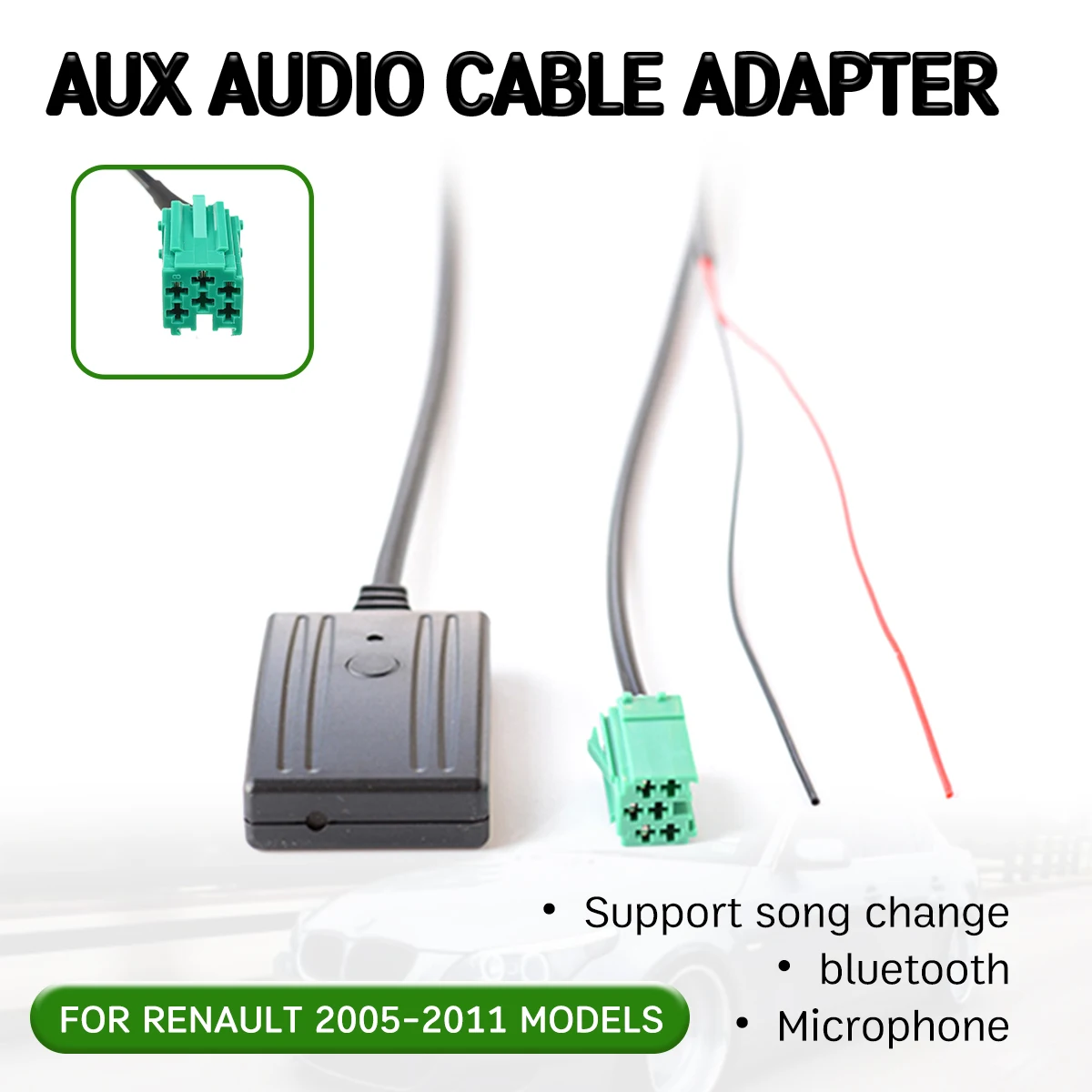 bluetooth Aux Receiver Cable Adapter for Renault Clio,Kangoo,Megane 2005-2011 Hands-free Hifi Aux Head Unit Interface
bluetooth Aux Receiver Cable Adapter for Renault Clio,Kangoo,Megane 2005-2011 Hands-free Hifi Aux Head Unit Interface