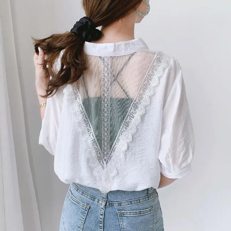 Lace Blouse New Women Tops Half Sleeve V-neck Work Wear Shirts Elegant Lady Casual Blouses Women's Blusas Plus Size 5XL
Lace Blouse New Women Tops Half Sleeve V-neck Work Wear Shirts Elegant Lady Casual Blouses Women's Blusas Plus Size 5XL