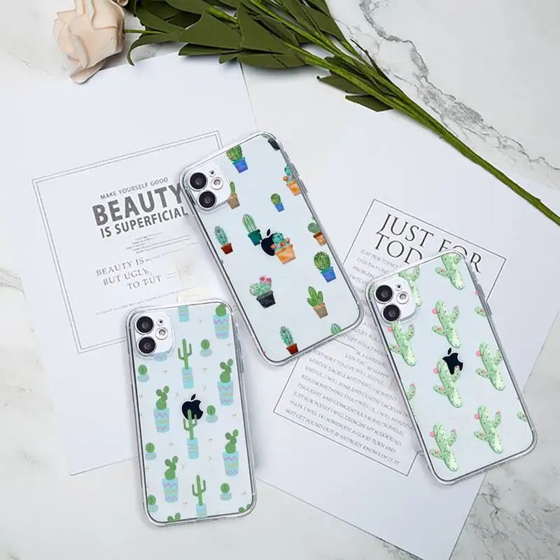 Cartoon Cactus green plant pattern Phone Case Transparent soft For iphone 12 11 13 7 8 6 s plus x xs xr pro max mini
Cartoon Cactus green plant pattern Phone Case Transparent soft For iphone 12 11 13 7 8 6 s plus x xs xr pro max mini