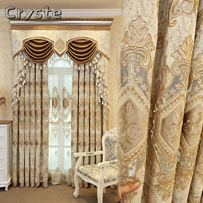 Curtains for Living Dining Room Bedroom Valance European Style Chenille Embroidered High Shading Finished Custom Windows
Curtains for Living Dining Room Bedroom Valance European Style Chenille Embroidered High Shading Finished Custom Windows