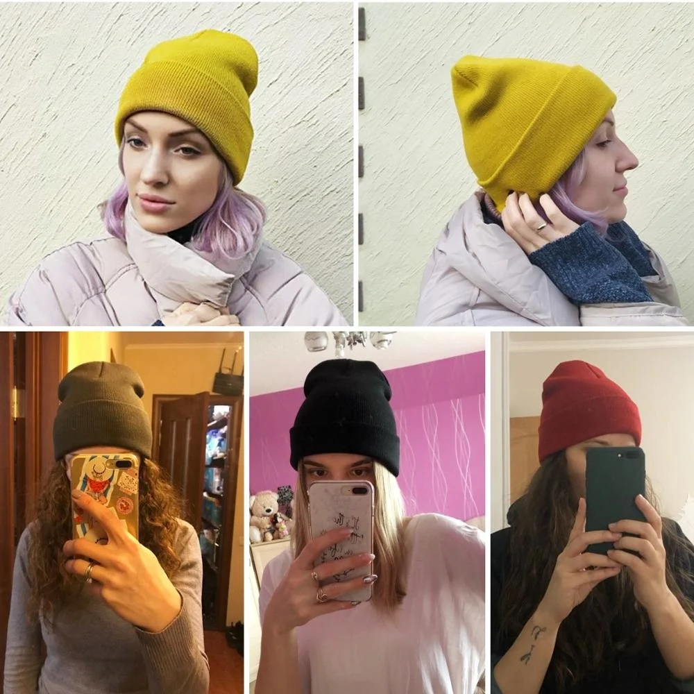 Women Men Fluorescent Color Soft Warm Solid Hat Ski Hood Unisex Winter Plain Borderless Thread Beanie Flanging Pullover Hat
Women Men Fluorescent Color Soft Warm Solid Hat Ski Hood Unisex Winter Plain Borderless Thread Beanie Flanging Pullover Hat