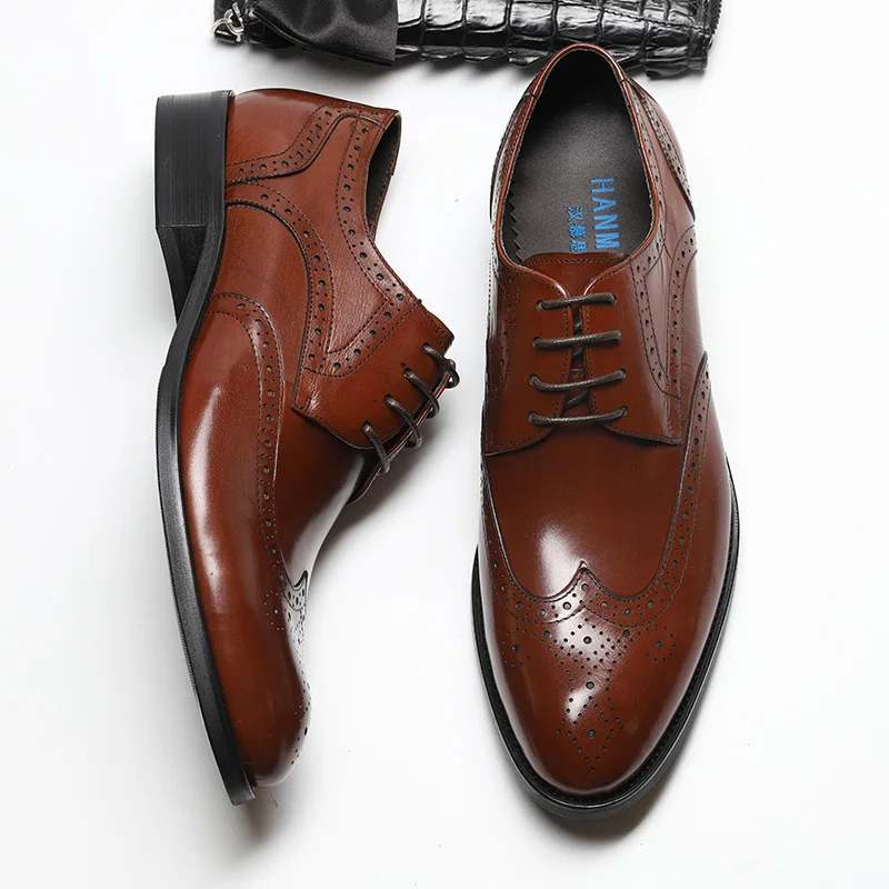 QYFCIOUFU 2019 Fashion Man Formal Shoes High Quality Breathable Genuine Leather Men Business Dress Brogue Oxford Wedding Shoes
QYFCIOUFU 2019 Fashion Man Formal Shoes High Quality Breathable Genuine Leather Men Business Dress Brogue Oxford Wedding Shoes