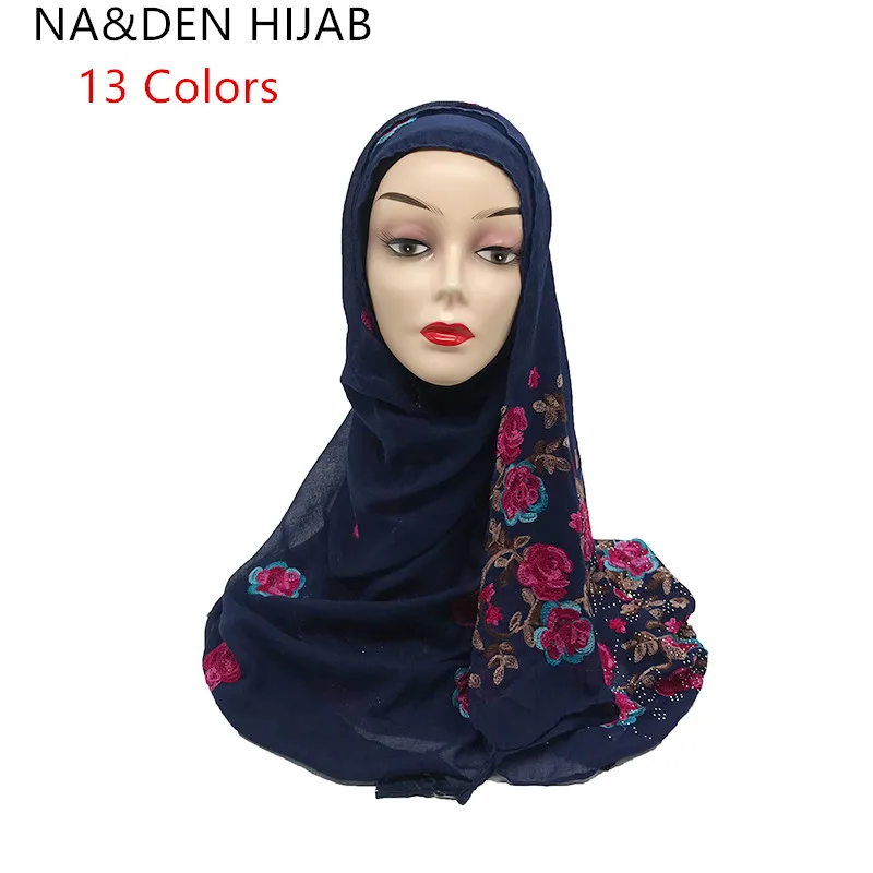 1PC Hot sale Muslim head wraps Luxurious Soild hijabs Flower embroidery scarves Women elegant shawls tassels Hand made bandanna
1PC Hot sale Muslim head wraps Luxurious Soild hijabs Flower embroidery scarves Women elegant shawls tassels Hand made bandanna
