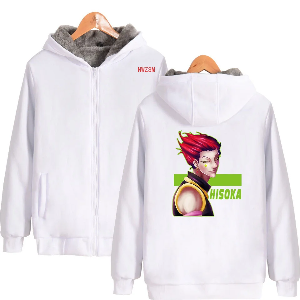 Японская толстовка с капюшоном в стиле аниме HXH Hunter X Hunter Hisoka Harajuku, Мужская Зимняя Толстая теплая флисовая куртка с капюшоном на молнии, 2020
Японская толстовка с капюшоном в стиле аниме HXH Hunter X Hunter Hisoka Harajuku, Мужская Зимняя Толстая теплая флисовая куртка с капюшоном на молнии, 2020