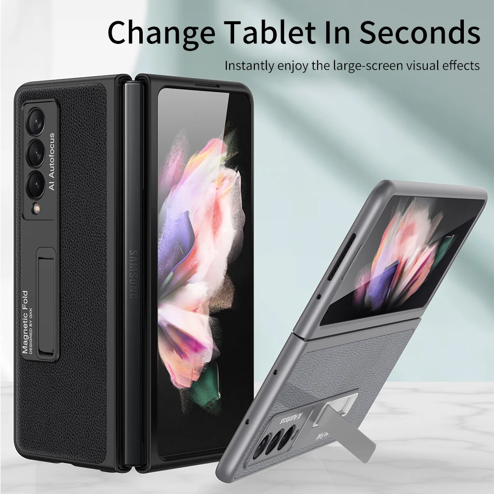 Luxury Carbon Fiber Texture Leather Case with Magnetic Foldable Kickstand For Samsung Galaxy Z Fold 3 5G W22 Protective Cover
Luxury Carbon Fiber Texture Leather Case with Magnetic Foldable Kickstand For Samsung Galaxy Z Fold 3 5G W22 Protective Cover