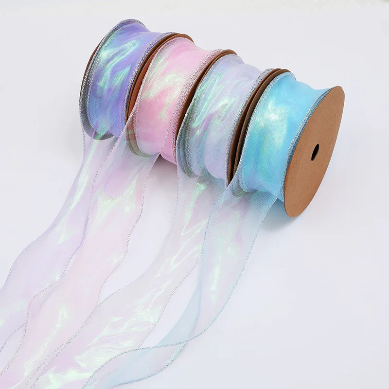 10yards Symphony Silver Edging Wavy Gauze Ribbon for DIY Crafts Bow Material Bouquet Flowers Packaging Ribbons
10yards Symphony Silver Edging Wavy Gauze Ribbon for DIY Crafts Bow Material Bouquet Flowers Packaging Ribbons