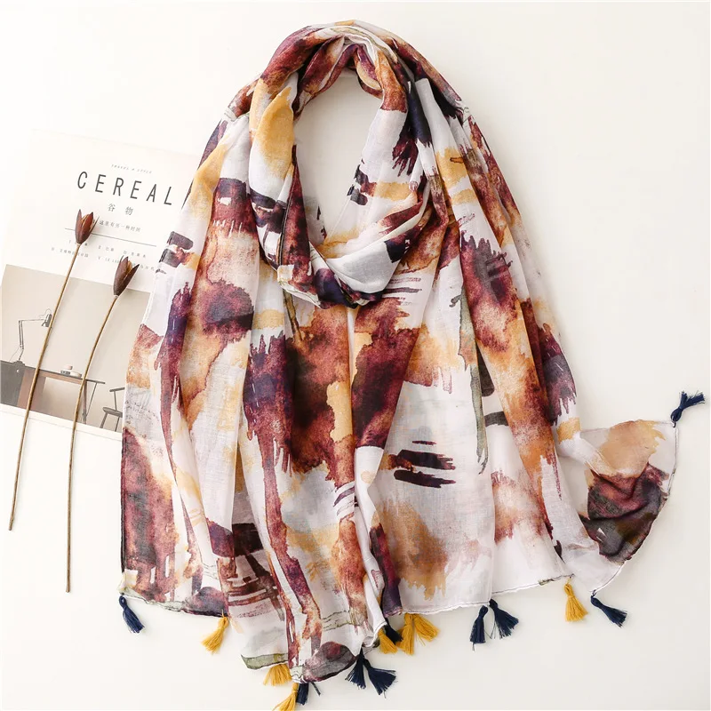 Visrover Tropical Beach Scarves Geometric Striped Big Shawl Black White Print Scarf Hijab Women Scarfs With Tassel Wholesales
Visrover Tropical Beach Scarves Geometric Striped Big Shawl Black White Print Scarf Hijab Women Scarfs With Tassel Wholesales