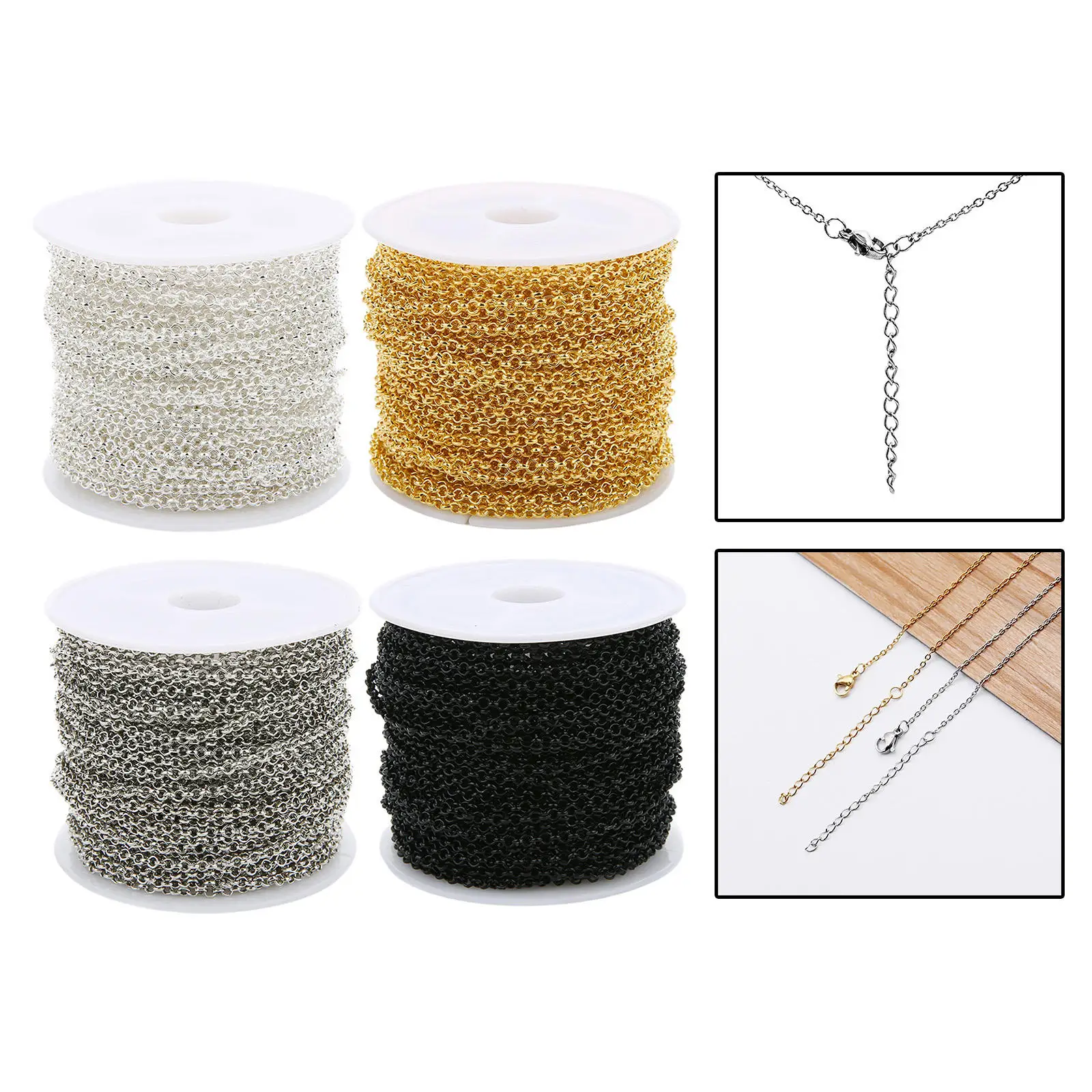 1 Roll 10 Yards Iron DIY Jewelry Making Chain Findings Accessories Handmade Necklace Bracelet Extender Chain 3mm
1 Roll 10 Yards Iron DIY Jewelry Making Chain Findings Accessories Handmade Necklace Bracelet Extender Chain 3mm