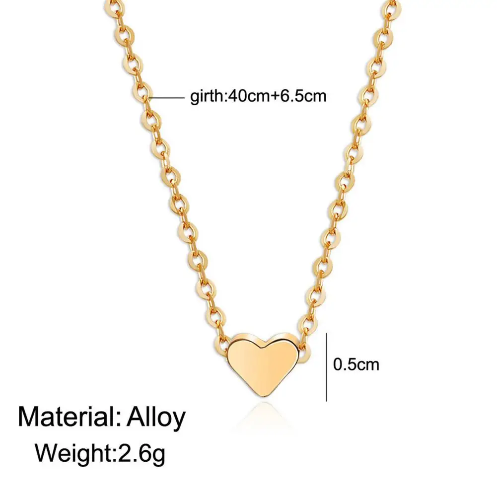 Fashion Temperament Gold Color Heart Pendant Necklace Charming Women's Wedding Party Jewelry Romantic Valentine's Day Gifts 
Fashion Temperament Gold Color Heart Pendant Necklace Charming Women's Wedding Party Jewelry Romantic Valentine's Day Gifts