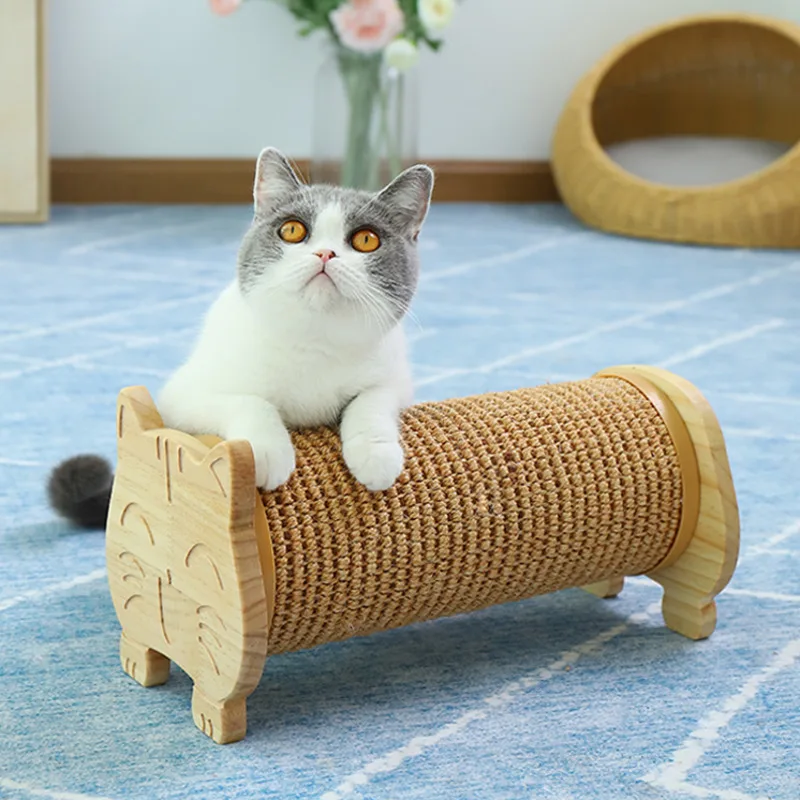 Игровой комплекс для кошек из сизаля Когтеточка природные сосновые лазалка