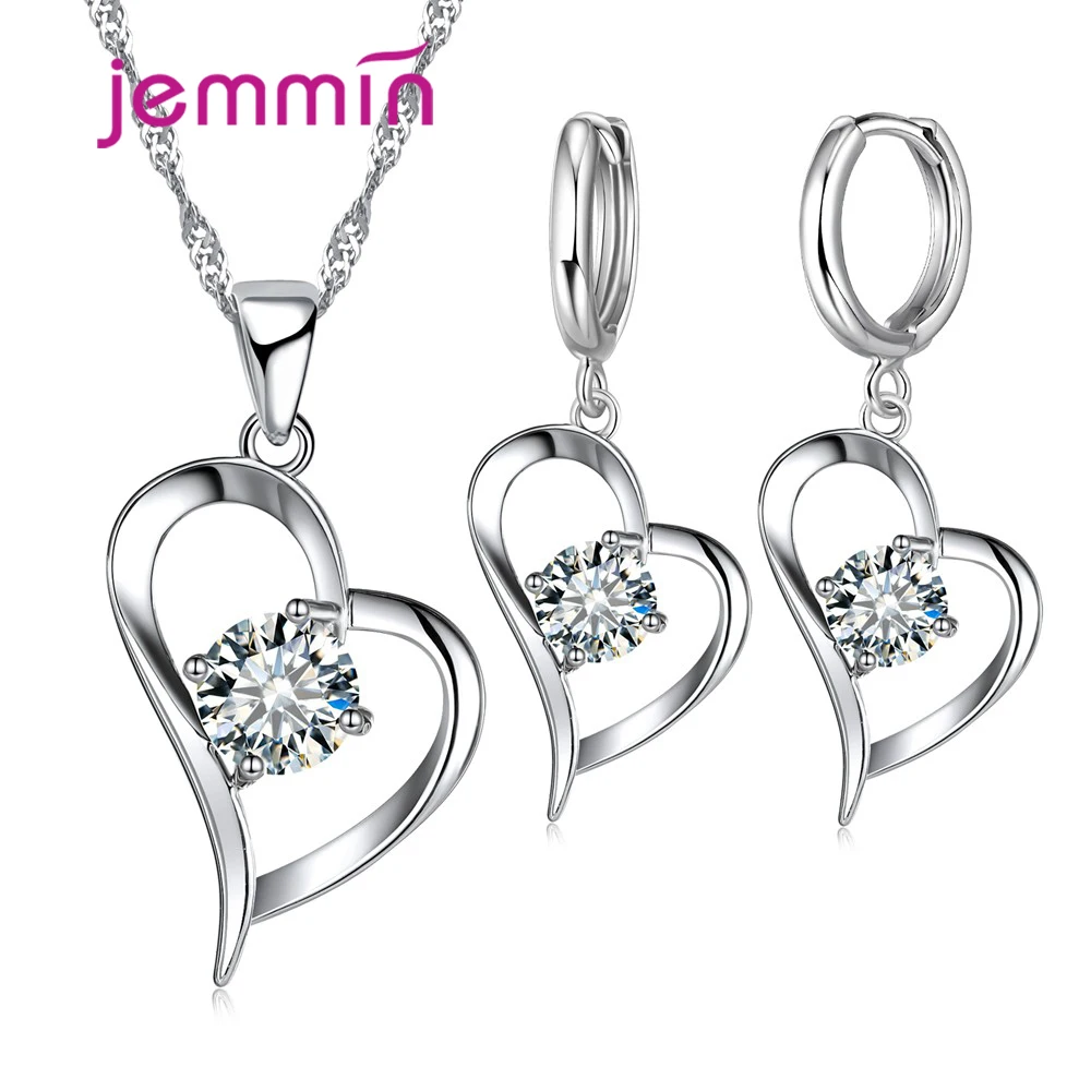 Sweety 925 Silver Jewelry Set for Women with 1 Pair of Love Heart Hoop Earrings & 1 White Gold Color CZ Stone Pendant Necklace
Sweety 925 Silver Jewelry Set for Women with 1 Pair of Love Heart Hoop Earrings & 1 White Gold Color CZ Stone Pendant Necklace