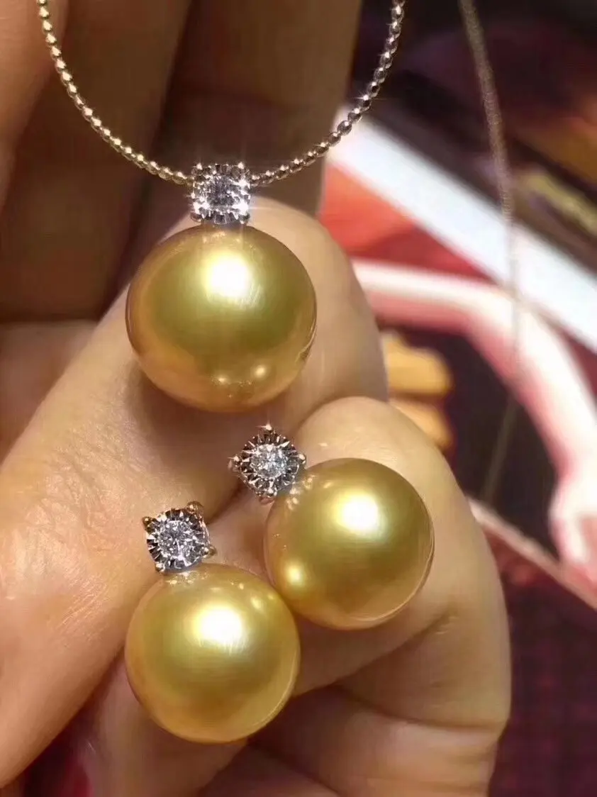 Настоящий D430 жемчужный набор, хорошее ювелирное изделие, 18K золото, Круглый, 8-10 мм, натуральный пресноводный золотой жемчуг, ювелирные набор...
Настоящий D430 жемчужный набор, хорошее ювелирное изделие, 18K золото, Круглый, 8-10 мм, натуральный пресноводный золотой жемчуг, ювелирные набор...