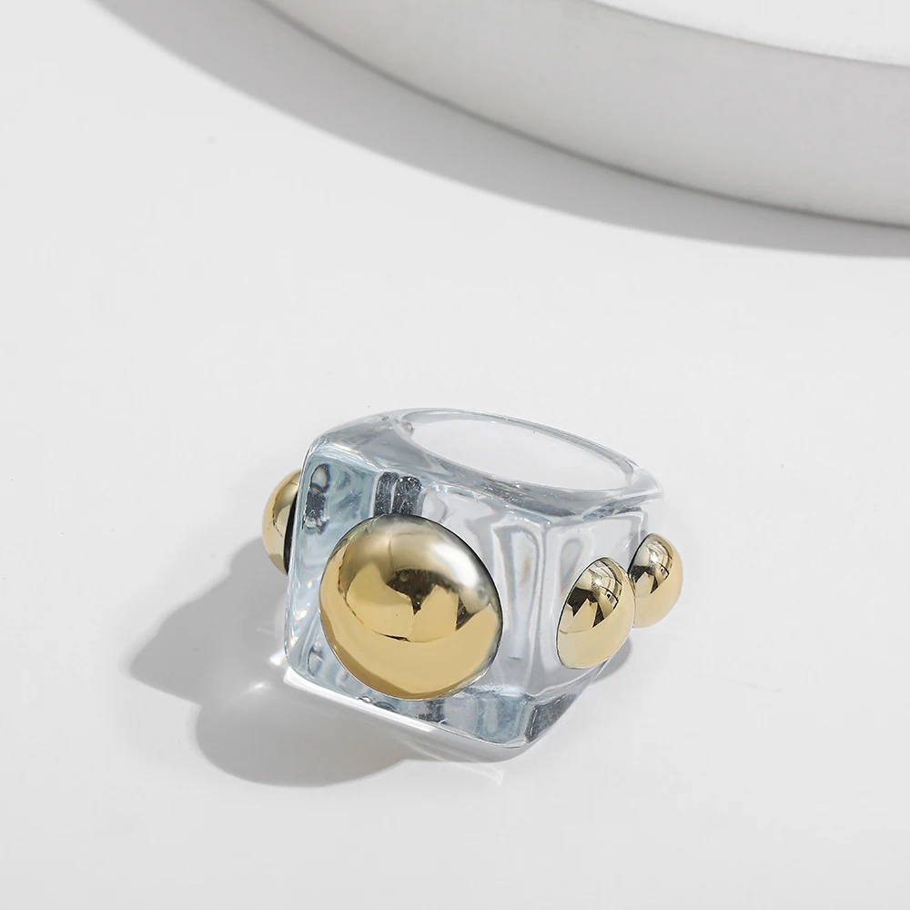 Fashion Transparent Resin Acrylic Ring for Women Trendy Big Geometric Square Round Irregular Chunky Rings Finger Jewelry Gift
Fashion Transparent Resin Acrylic Ring for Women Trendy Big Geometric Square Round Irregular Chunky Rings Finger Jewelry Gift