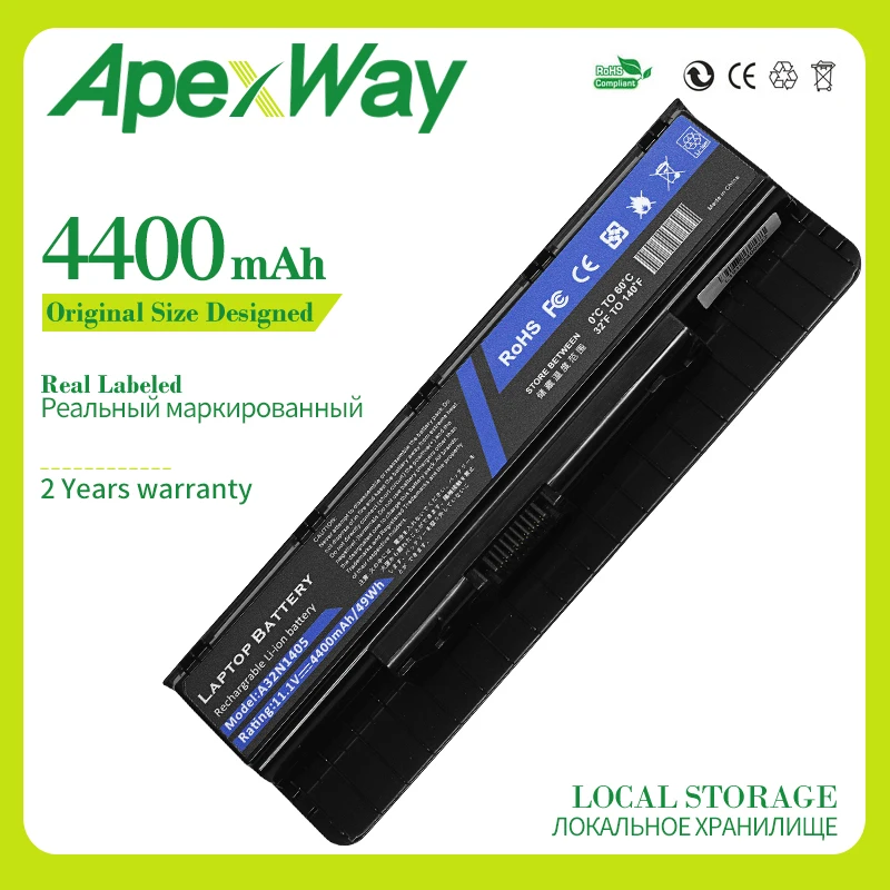 Аккумулятор для ноутбука ApexWay A32N1405, для Asus G551 G551J G551JK G551JM, Аккумулятор для ноутбука G771J G771JK N551J N551JW N551JM N551Z N551ZU
Аккумулятор для ноутбука ApexWay A32N1405, для Asus G551 G551J G551JK G551JM, Аккумулятор для ноутбука G771J G771JK N551J N551JW N551JM N551Z N551ZU