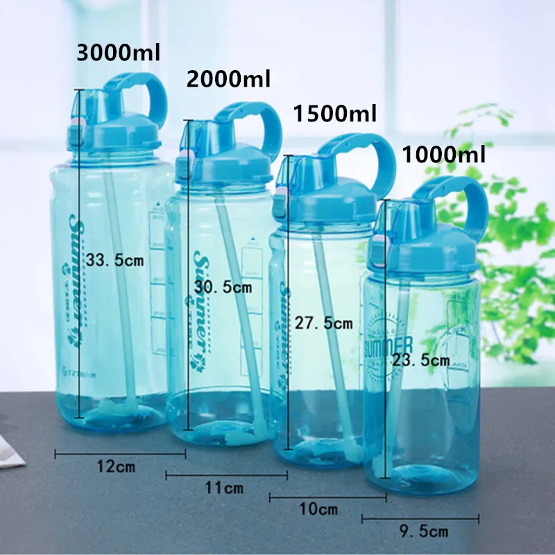 3000ml/2000ml/1000ml Portable Water Bottles With Straw Outdoor Sport Fitness Camping Picnic Cycling Sports Shaker Drink Bottles
3000ml/2000ml/1000ml Portable Water Bottles With Straw Outdoor Sport Fitness Camping Picnic Cycling Sports Shaker Drink Bottles