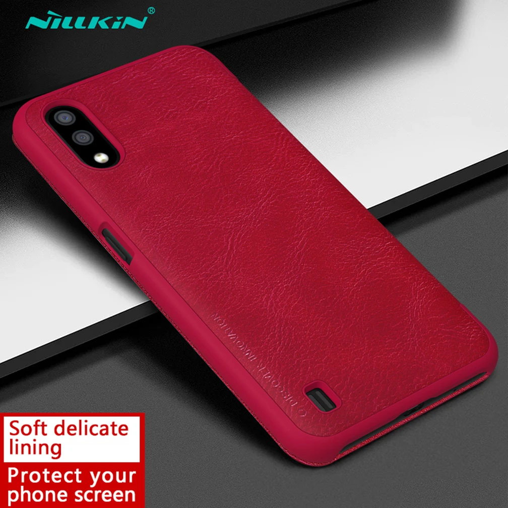 For Samsung Galaxy A01 Case Nillkin QIN Protective Leather Flip Cover Casing for SamsungA01 with Card Slot
For Samsung Galaxy A01 Case Nillkin QIN Protective Leather Flip Cover Casing for SamsungA01 with Card Slot