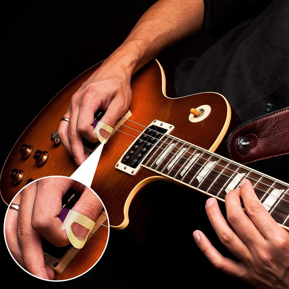 12 Pcs High Quality Thumb Guitar Picks With Storage Box 14/16mm Beige Guitar Ukulele Bass Finger Pick String Instrument Parts
12 Pcs High Quality Thumb Guitar Picks With Storage Box 14/16mm Beige Guitar Ukulele Bass Finger Pick String Instrument Parts