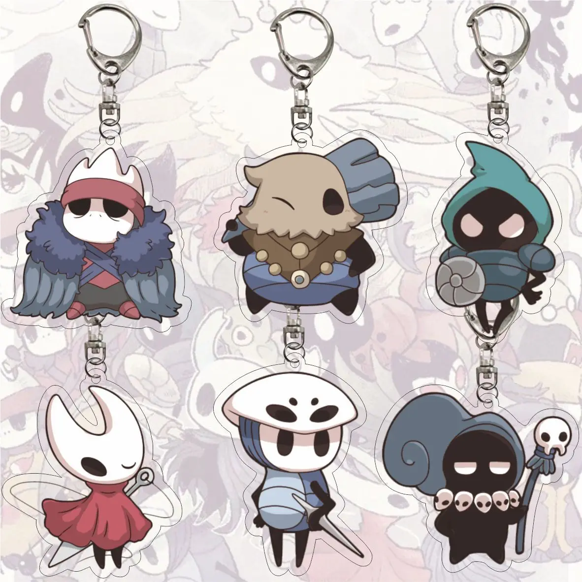 Game Hollow Knight Cosplay Cartoon Acrylic Keychain Cute Wanderer Hornet Fashion Key Chain Pendant Keyring Keys Bags Accessories
Game Hollow Knight Cosplay Cartoon Acrylic Keychain Cute Wanderer Hornet Fashion Key Chain Pendant Keyring Keys Bags Accessories
