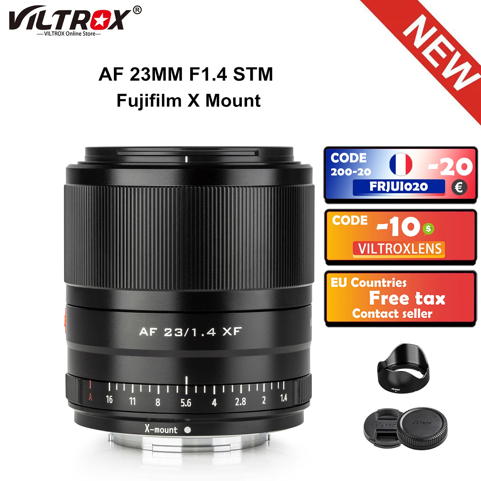 VILTROX 23mm f1.4 XF Auto Focus Large Aperture APS-C Lens AF for fujifilm fuji X-Mount X-H1 X20 X-T20 X-T100 X-Pro2 Camera lens
VILTROX 23mm f1.4 XF Auto Focus Large Aperture APS-C Lens AF for fujifilm fuji X-Mount X-H1 X20 X-T20 X-T100 X-Pro2 Camera lens