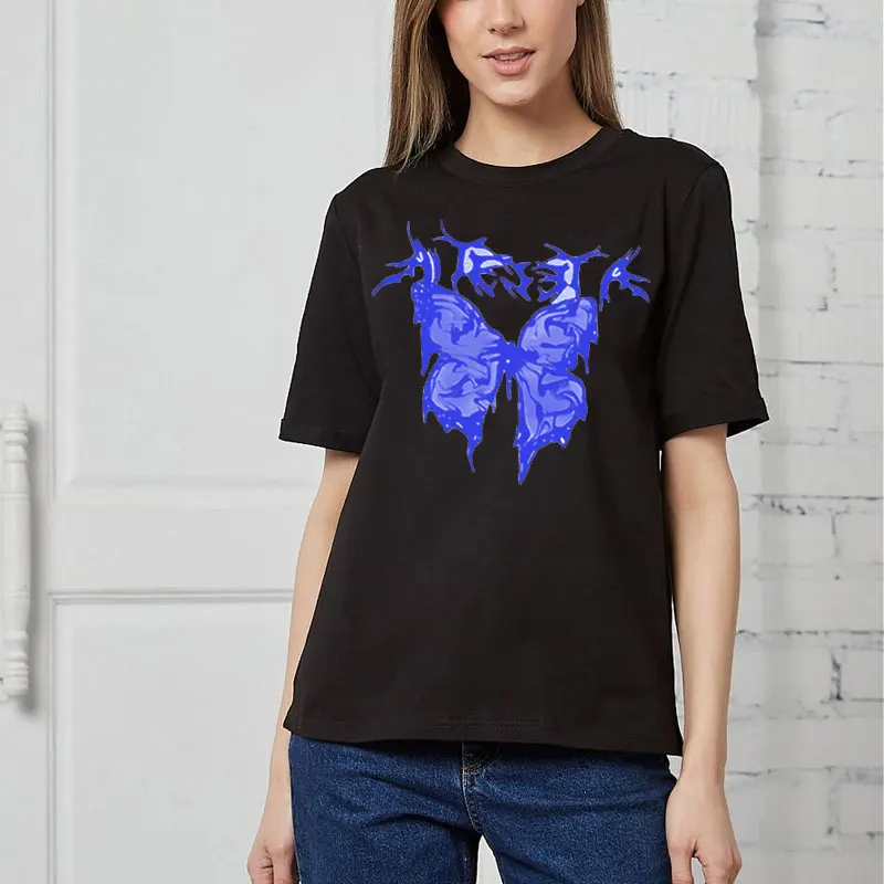 Vintage T Shirt Butterfly Printed T-shirt Streetwear Women's Gothic Style Clothing Harajuku Tshirts Pastel Goth Plus Sizes Tees
Vintage T Shirt Butterfly Printed T-shirt Streetwear Women's Gothic Style Clothing Harajuku Tshirts Pastel Goth Plus Sizes Tees