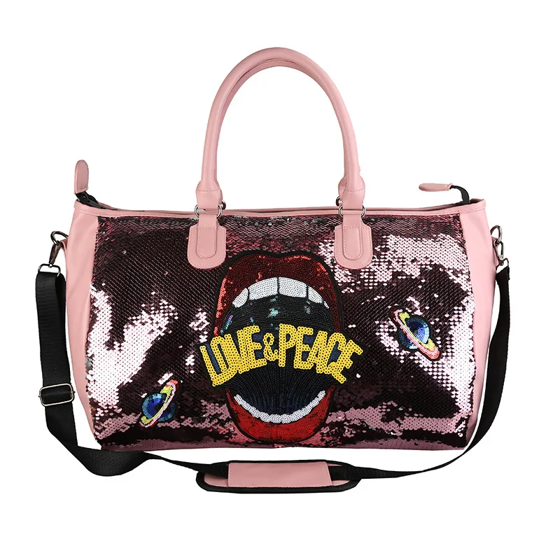 New sequin letters gym bag short-distance travel bag portable sports bag large-capacity duffel bag women
New sequin letters gym bag short-distance travel bag portable sports bag large-capacity duffel bag women