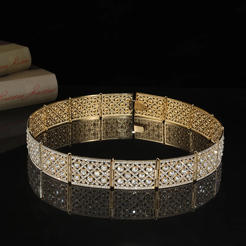 Classic Moroccan Full Diamond Belt With Aristocratic Square Crystal Hollow Waist Chain Women's Wedding Decorative Jewelry Belt
Classic Moroccan Full Diamond Belt With Aristocratic Square Crystal Hollow Waist Chain Women's Wedding Decorative Jewelry Belt
