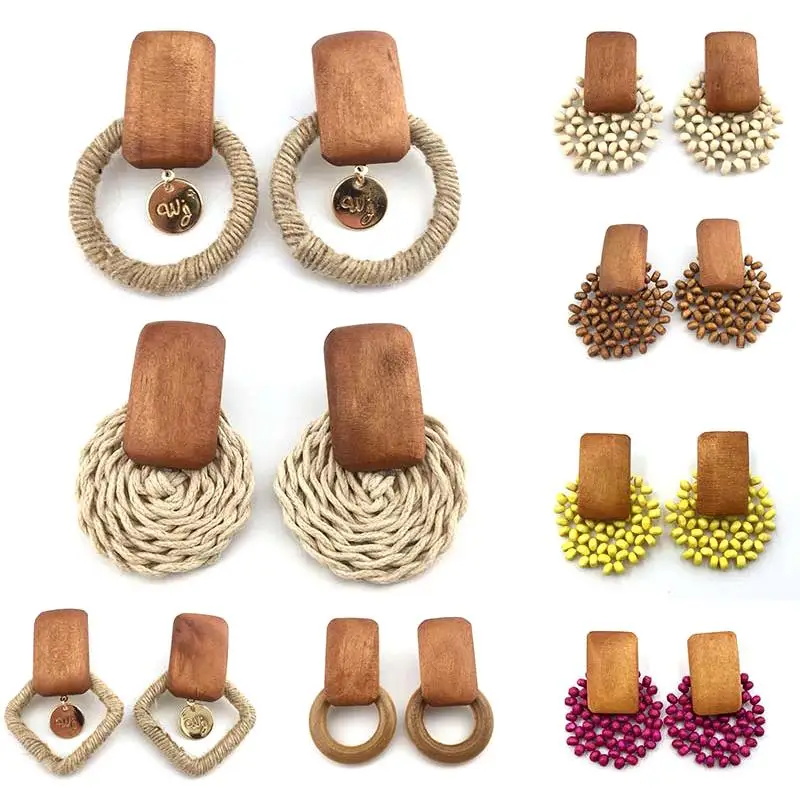 Fashion Women Handmade Wood Bamboo Rattan Pendant Dangle Drop Earrings Jewelry
Fashion Women Handmade Wood Bamboo Rattan Pendant Dangle Drop Earrings Jewelry