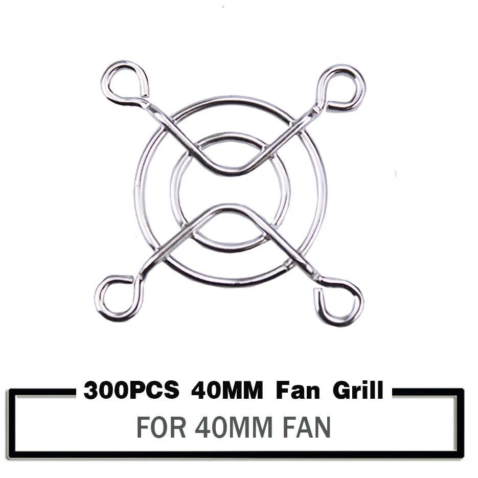 300 шт. YOUNUON 40 мм серебристо-Металлический Стальной вентилятор для защиты пальцев решетка для вентилятора 40x40 мм 4 см