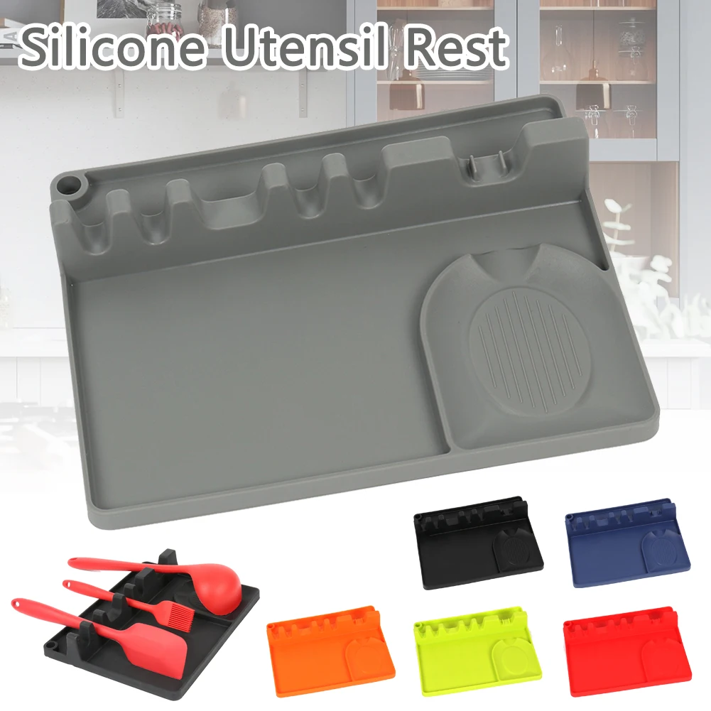 Kitchen Organizer Silicone Utensil Rest for Fork Spatula Ladle Spoon Holder Stand Pot Lid Holder Kitchen Gadget Storage Rack
Kitchen Organizer Silicone Utensil Rest for Fork Spatula Ladle Spoon Holder Stand Pot Lid Holder Kitchen Gadget Storage Rack