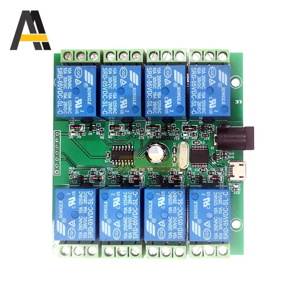 Умный переключатель управления светодиодным реле LCUS-8 5V 8 way релейный модуль USB l 0A/250VAC 10A/30VDC
Умный переключатель управления светодиодным реле LCUS-8 5V 8 way релейный модуль USB l 0A/250VAC 10A/30VDC